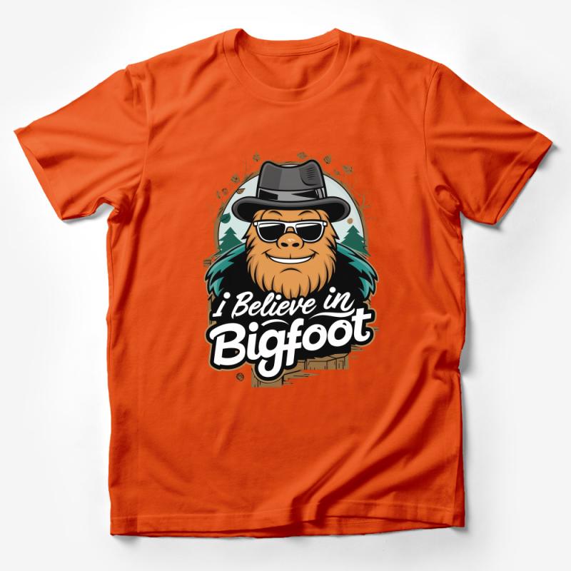 Bigfoot Believer T-Shirt, Fun Sasquatch Graphic Tee, Unique Cryptozoology Gift, Nature Explorer Shirt, Unisex Male T-Shirt