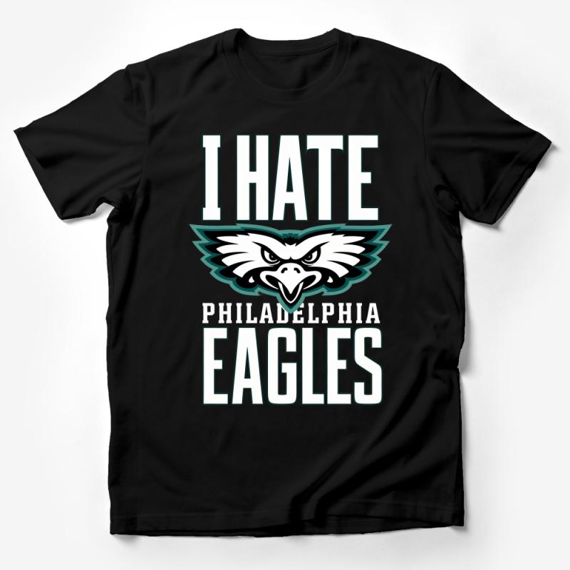 I Hate Philadelphia Eagles Bold Graphic T-Shirt for Sports Fans Male T-Shirt