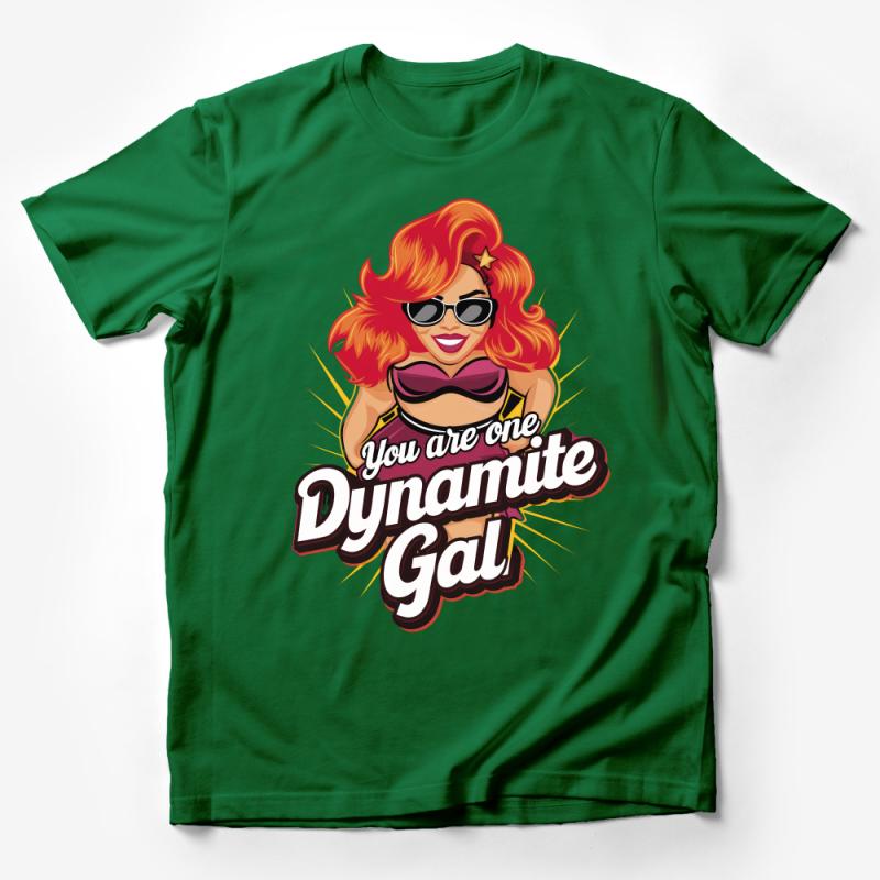 Women's Empowerment T-Shirt, You Are One Dynamite Gal, Retro Comic Style Tee, Bold Graphic Top Male T-Shirt