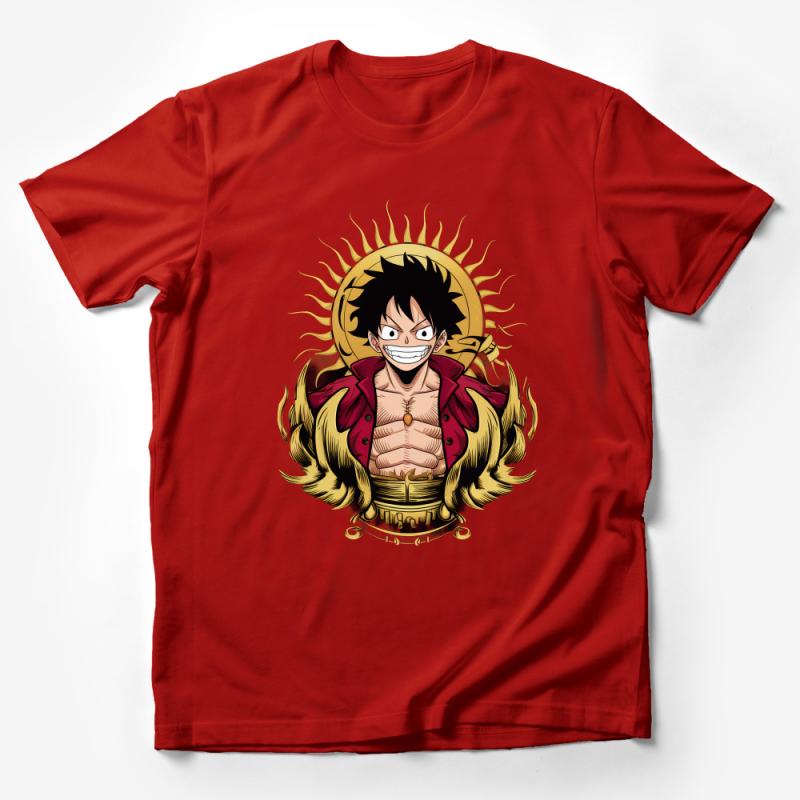 Anime Inspired Graphic Tee, Sunlight Backdrop, Vibrant Character Design, Casual Wear Unisex T-Shirt Male T-Shirt