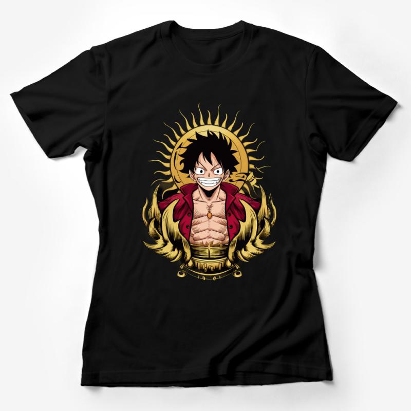 Anime Inspired Graphic Tee, Sunlight Backdrop, Vibrant Character Design, Casual Wear Unisex T-Shirt Female T-Shirt