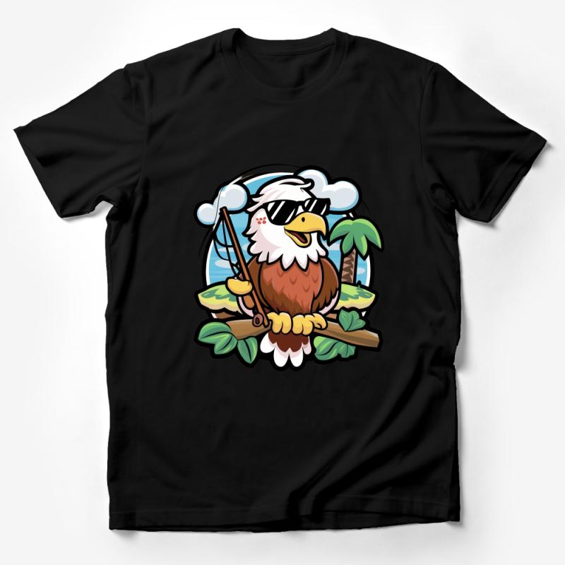 Cool Eagle Graphic Tee, Tropical Vacation Bird T-Shirt, Unisex Summer Style, Beach Vibes Casual Shirt Male T-Shirt