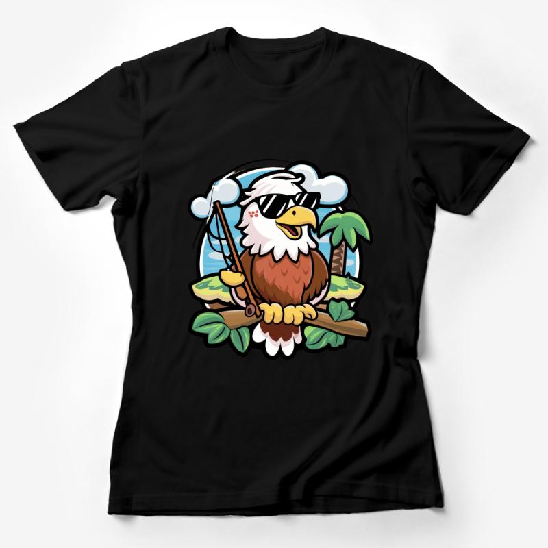 Cool Eagle Graphic Tee, Tropical Vacation Bird T-Shirt, Unisex Summer Style, Beach Vibes Casual Shirt Female T-Shirt