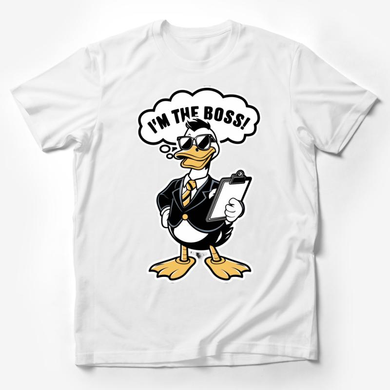 Boss Duck Graphic Tee, Cool Duck Manager T-Shirt, Funny Leadership Casual Wear Male T-Shirt