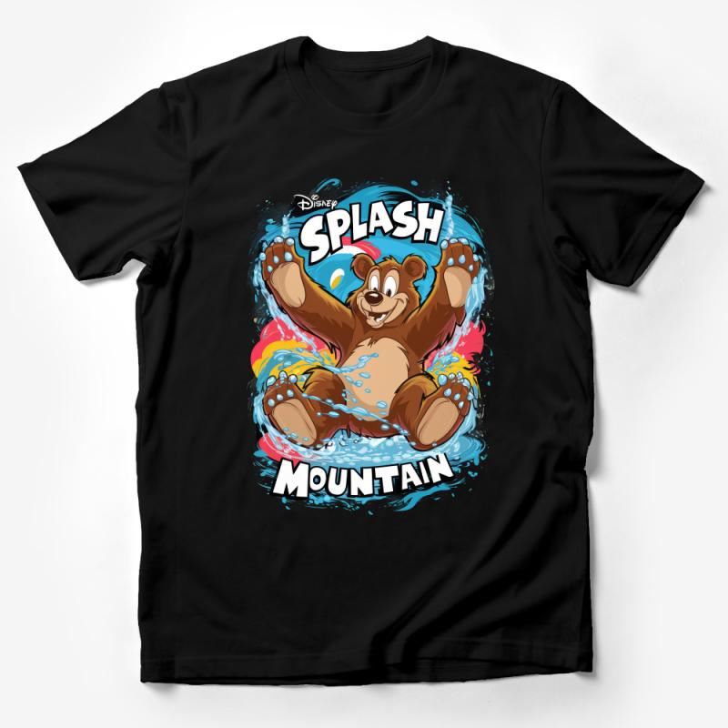 Splash Mountain Bear T-Shirt, Cool Water Ride Graphic Tee, Fun Amusement Park Shirt, Summer Family Trip Clothing, Kids and Adults Male T-Shirt