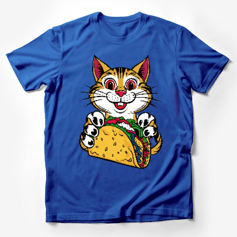 Funny Cat Taco T-Shirt, Cute Kitten in Taco Graphic Tee, Unisex Casual Shirt, Novelty Gift for Cat Lovers, Soft Cotton Top Male T-Shirt