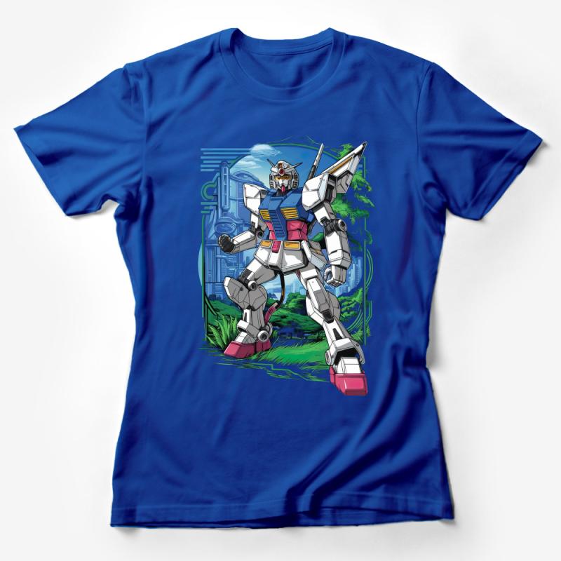 Vintage Robot T-Shirt, Classic Anime Mech Graphic Tee, Retro Mecha Fan Apparel, Unisex Adult Clothing, Gift for Sci-Fi Lovers Female T-Shirt