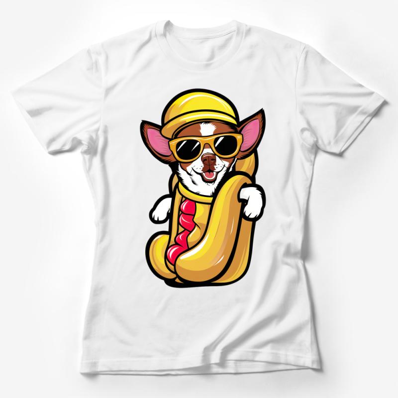 Cool Hot Dog Corgi T-Shirt, Funny Dog Lover Tee, Cartoon Corgi in Bun Outfit, Quirky Summer BBQ Party Shirt, Unique Gift Female T-Shirt