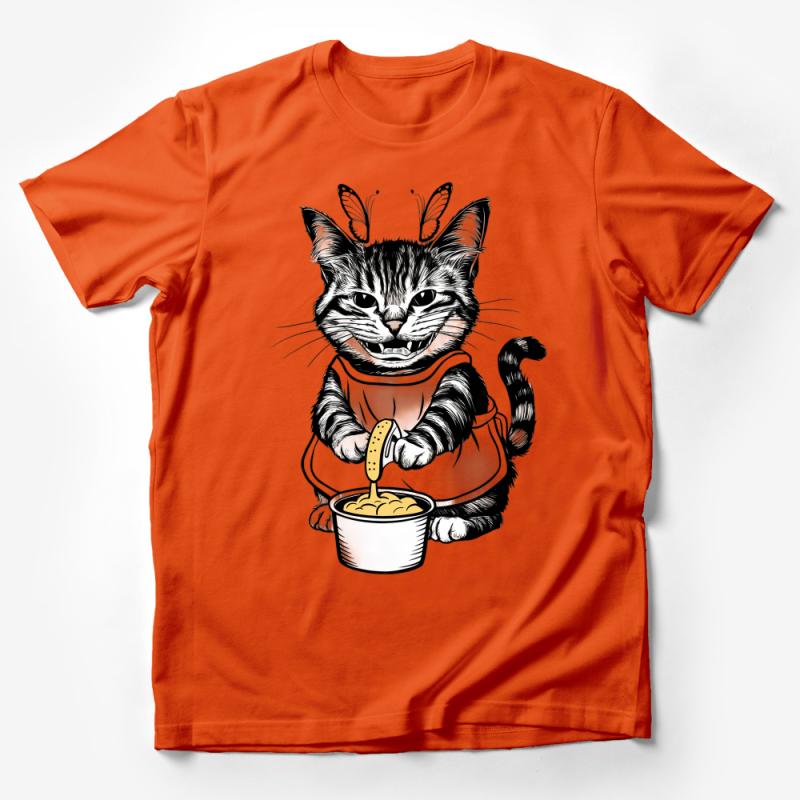 Cheshire Cat T-Shirt, Alice in Wonderland Inspired, Funny Cat Shirt, Unisex Graphic Tee, Fantasy Animal Top, Unique Gift Idea Male T-Shirt