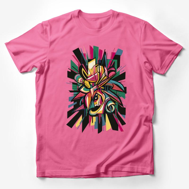 Abstract Art T-Shirt, Colorful Graphic Tee, Urban Style Streetwear, Modern Art Apparel, Unique Design Top, Unisex Clothing for All Male T-Shirt