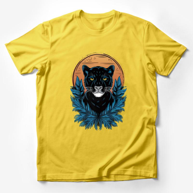 Black Panther Graphic T-Shirt, Artistic Jungle Animal Tee, Unisex Nature Inspired Top, Wildlife Illustration Shirt, Stylish Big Cat Tee Male T-Shirt