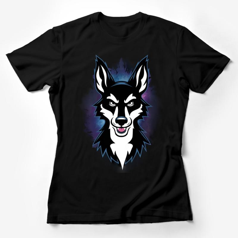 Cool Wolf Graphic T-Shirt, Unisex Wildlife Animal Tee, Nature Lover Casual Wear, Hipster Wolf Art Top Apparel Female T-Shirt