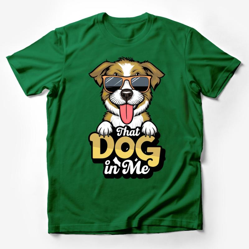 Hip Dog Graphic T-Shirt, Unisex Cool Dog with Sunglasses Tee, Fun Dog Lover Shirt, Casual Streetwear Male T-Shirt