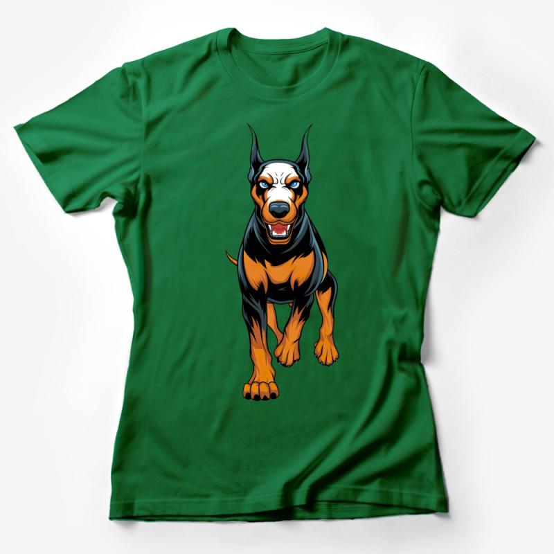 Angry Dog Cartoon Graphic T-Shirt, Men's Women's Unisex Tee, Casual Streetwear, Bold Canine Design, Gift for Dog Lovers Female T-Shirt