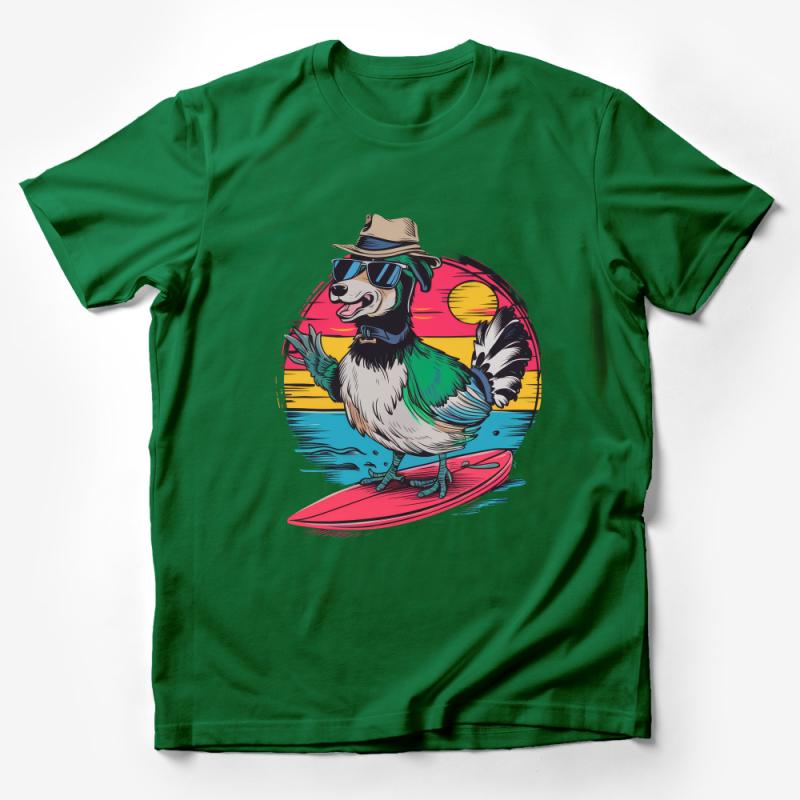 Cool Dog Surfer T-Shirt, Funny Dog on Surfboard Tee, Beach Vibes Summer Apparel, Unisex Graphic T-Shirt, Gift for Dog Lovers Male T-Shirt