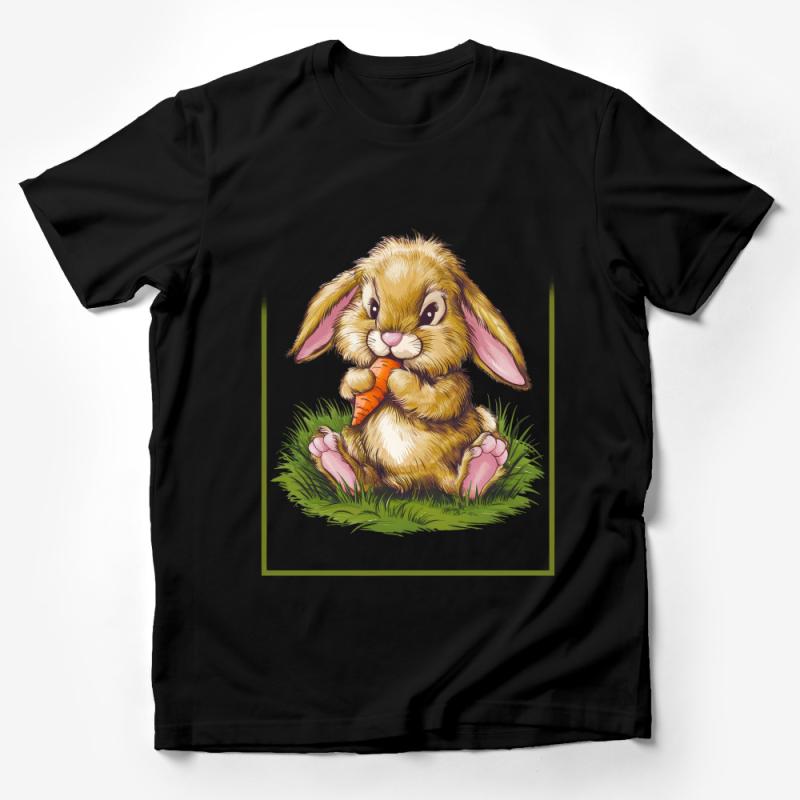 Cute Bunny Rabbit T-Shirt for Kids, Adorable Animal Graphic Tee, Unisex Children's Clothing, Soft Cotton Shirt, Easter Gift Idea Male T-Shirt