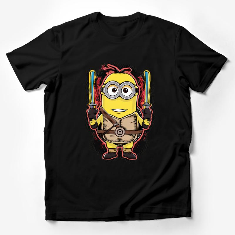 Funny Cartoon Ninja Minion T-Shirt, Colorful Graphic Tee, Unisex Casual Shirt, Gift for Friends, Cool Character Top Male T-Shirt