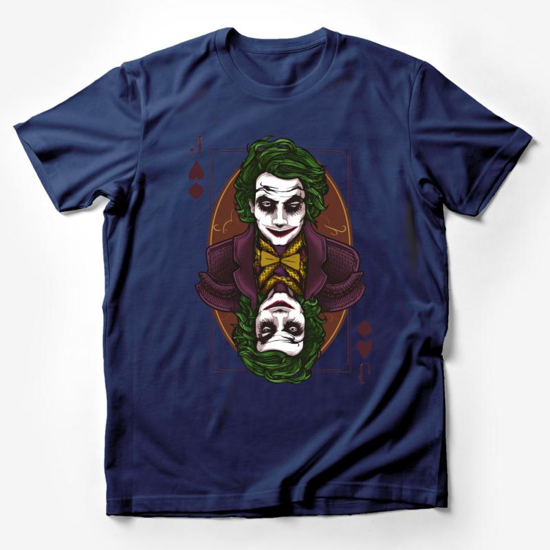 Joker Inspired Playing Card Art T-Shirt, Graphic Tee, Villain Character, Unique Illustration, Unisex Shirt Male T-Shirt