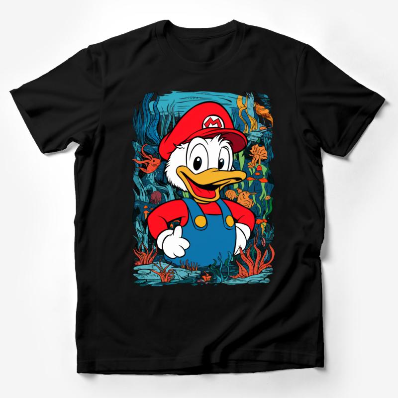 Unique Duck Character Cartoon T-Shirt, Graphic Tee, Vibrant Illustration, Casual Wear, Unisex Adult Shirt, Fun Gift Idea Male T-Shirt