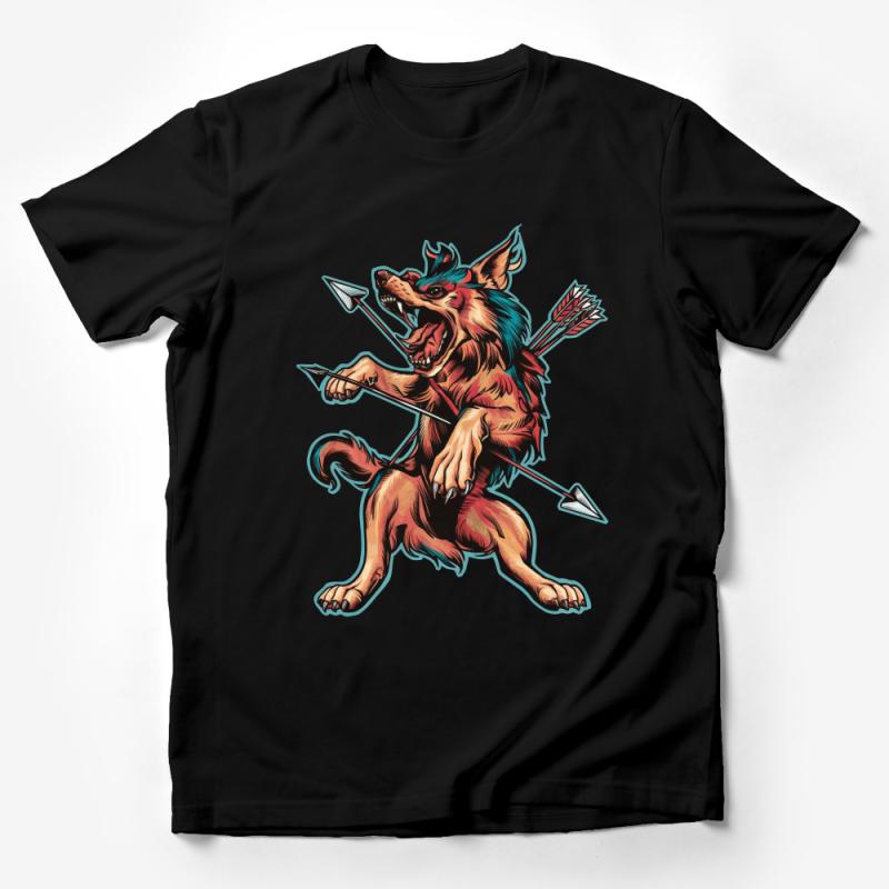 Mythical Creature T-Shirt, Fantasy Beast Warrior Tee, Unique Graphic Animal Shirt, Unisex Apparel, Gift for Fantasy Lovers Male T-Shirt