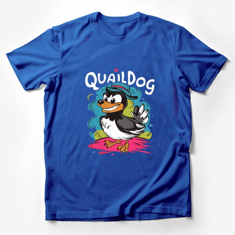 QuailDog Cartoon Character T-Shirt, Funny Animal Tee, Kids and Adults Unisex, Casual Graphic Shirt Male T-Shirt