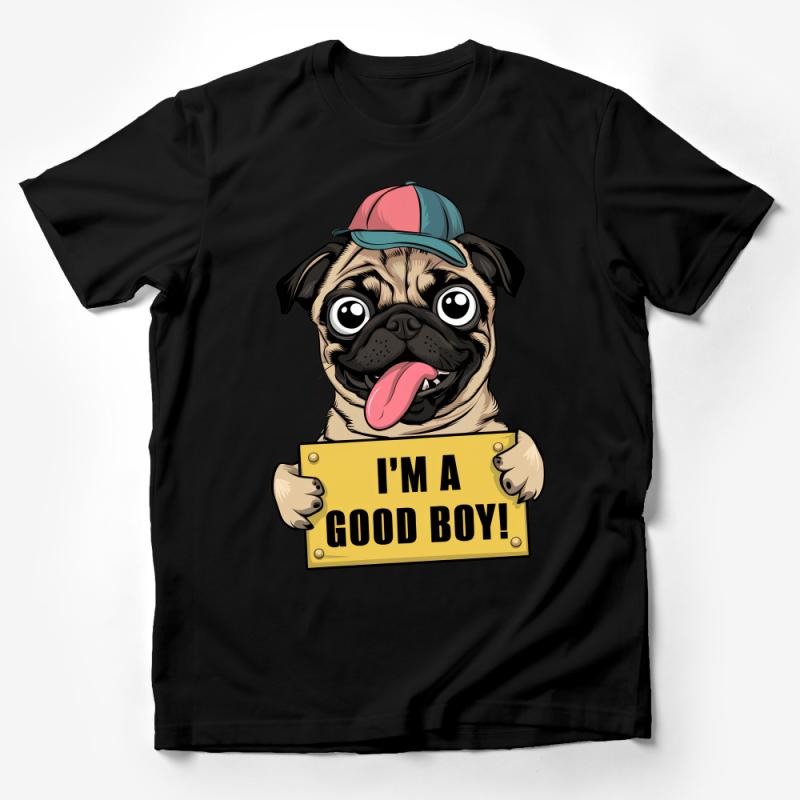 Fun Pug T-Shirt I'm a Good Boy Graphic Tee, Cute Dog Lover Gift, Unisex Casual Shirt, Pet Owner Apparel, Summer Fashion Top Male T-Shirt