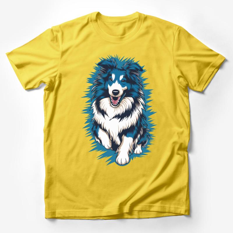 Smiling Shetland Sheepdog Sheltie Graphic T-Shirt, Dog Lover Tee, Animal Print Shirt, Pet Owner Gift, Unisex T-Shirt Design Male T-Shirt