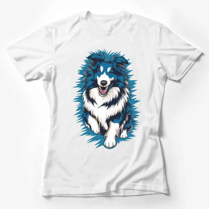 Smiling Shetland Sheepdog Sheltie Graphic T-Shirt, Dog Lover Tee, Animal Print Shirt, Pet Owner Gift, Unisex T-Shirt Design Female T-Shirt