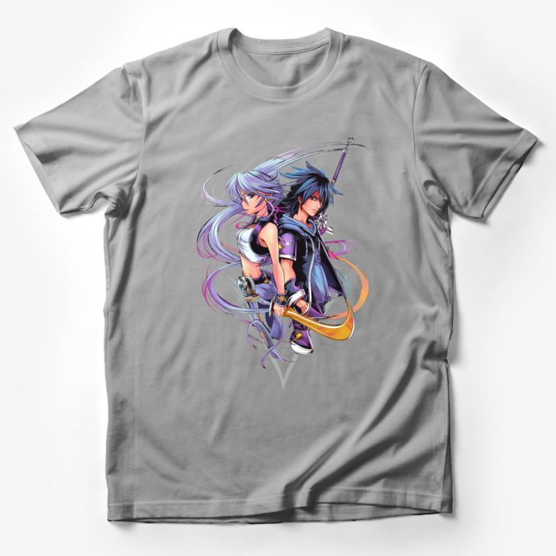 Anime Style Fantasy Characters Tee, Unisex Graphic T-Shirt With Cool Design, Manga Fans Casual Wear, Gift for Gamers Male T-Shirt