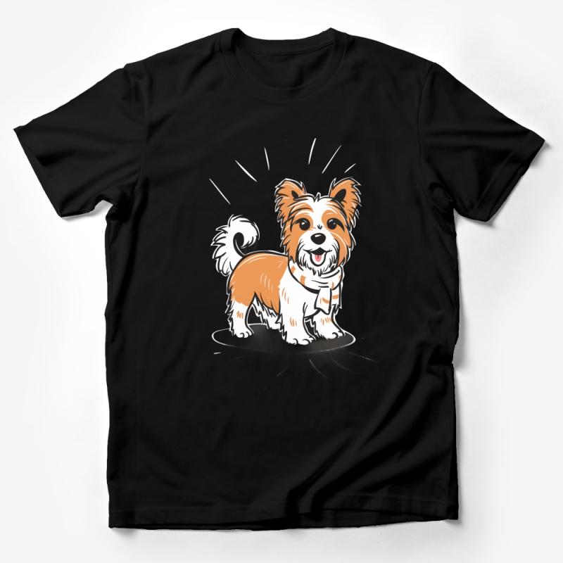 Cute Cartoon Dog T-Shirt, Adorable Puppy Graphic Tee, Animal Lover Gift, Unisex Cotton Shirt for Pet Owners, Casual Wear Male T-Shirt