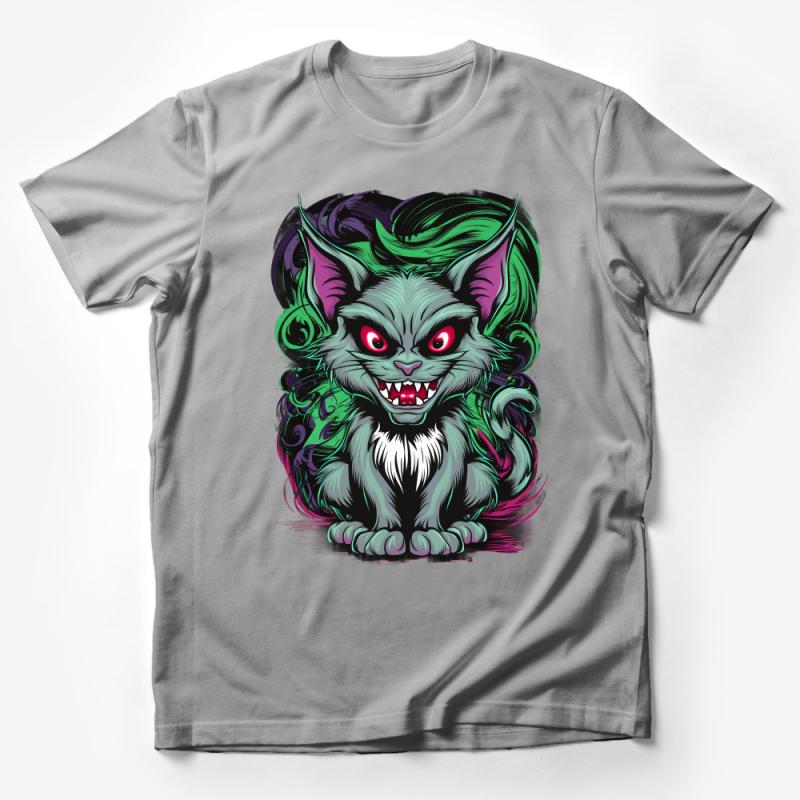 Vibrant Cheshire Cat Alice in Wonderland Inspired T-Shirt Design Male T-Shirt