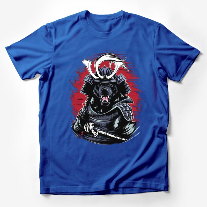 Samurai Dog T-Shirt, Japanese Warrior Canine Tee, Unique Graphic Shirt, Samurai Armor Pet Design, Unisex Shirt Male T-Shirt