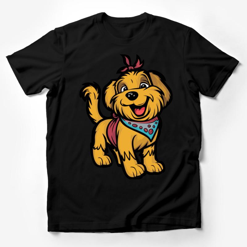 Cute Cartoon Dog T-Shirt, Colorful Puppy Tee, Fun Animal Graphic Shirt, Unisex Clothing for Dog Lovers, Gift for Pet Owners Male T-Shirt