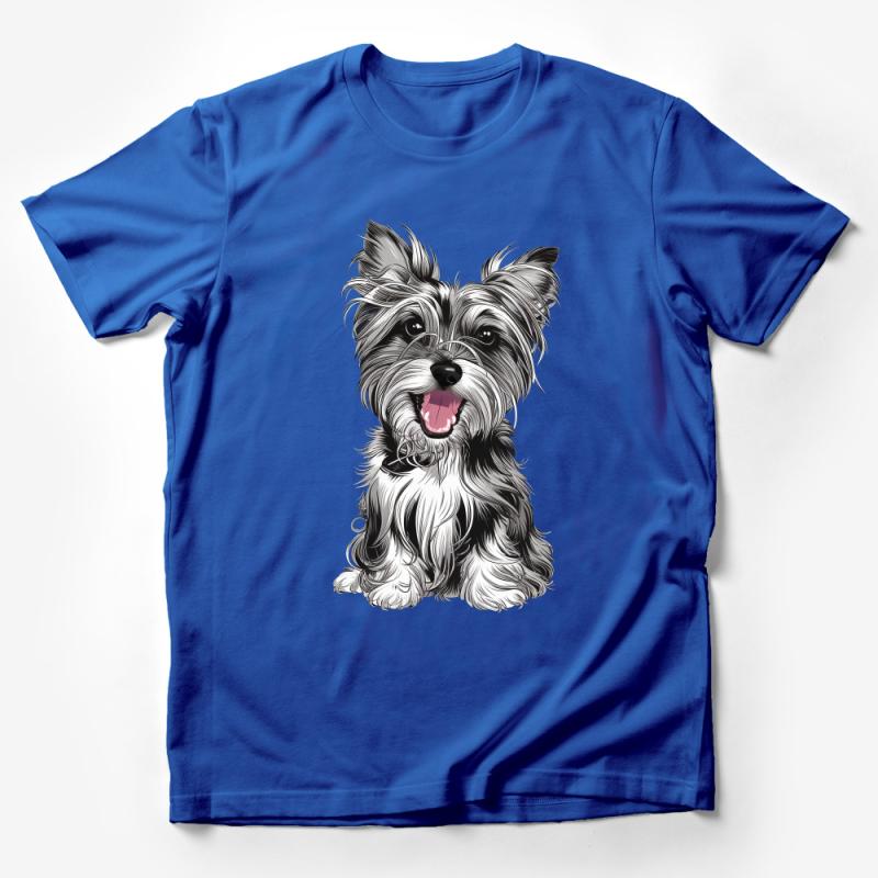 Cute Yorkie Dog T-Shirt, Graphic Tee for Dog Lovers, Unisex Yorkshire Terrier Shirt, Pet Owner Gift, Casual Canine Fashion Top Male T-Shirt