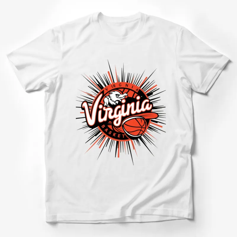 Virginia Basketball T-Shirt, Vintage Sports Design Tee, Unisex Graphic Shirt Male T-Shirt