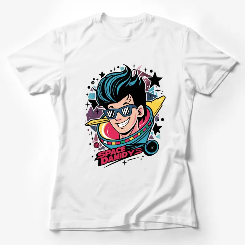 Space Dandy Retro Cartoon T-Shirt, Vintage Style Colorful Graphic Tee, Cool Pop Culture Apparel Female T-Shirt