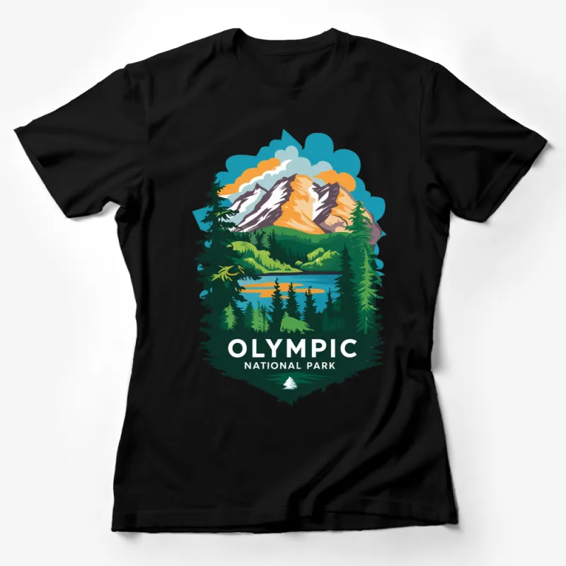 Olympic National Park Vintage Style T-Shirt, Mountain and Forest Graphic Tee, Nature Lover Gift Female T-Shirt