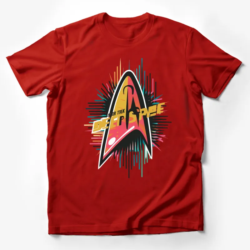 Star Trek Deep Space Nine Logo T-Shirt, Colorful Retro Sci-Fi Tee, Unisex Graphic Tee Male T-Shirt