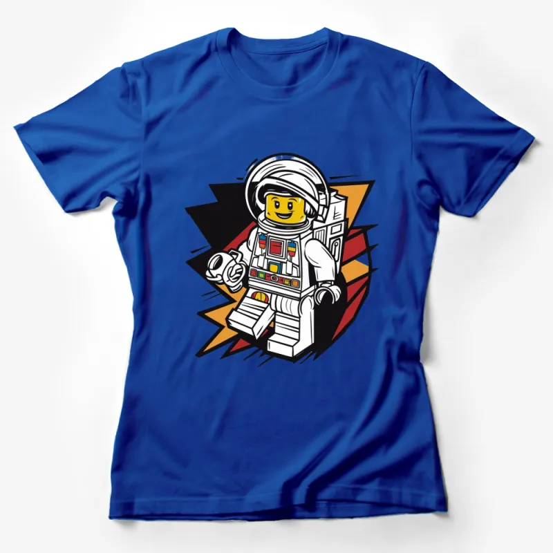 Retro Space LEGO Astronaut T-shirt, Cool Graphic Tee for Kids and Adults, Unique Brick Lover Gift Female T-Shirt