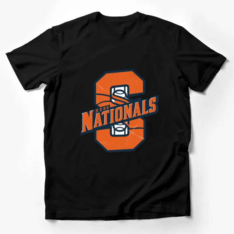 Vintage Nationals 1985 Retro Logo T-Shirt, Soft Unisex Tee, Orange Graphic Top Male T-Shirt