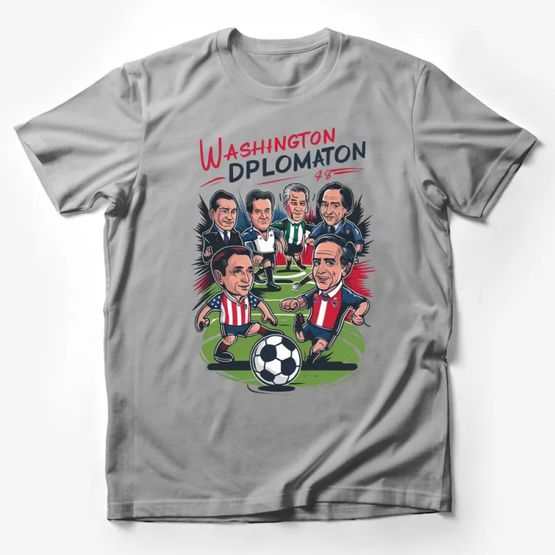 Vintage Washington Diplomats Soccer T-Shirt, Retro Political Football Tee, Unique Illustration 1996 Graphic Male T-Shirt