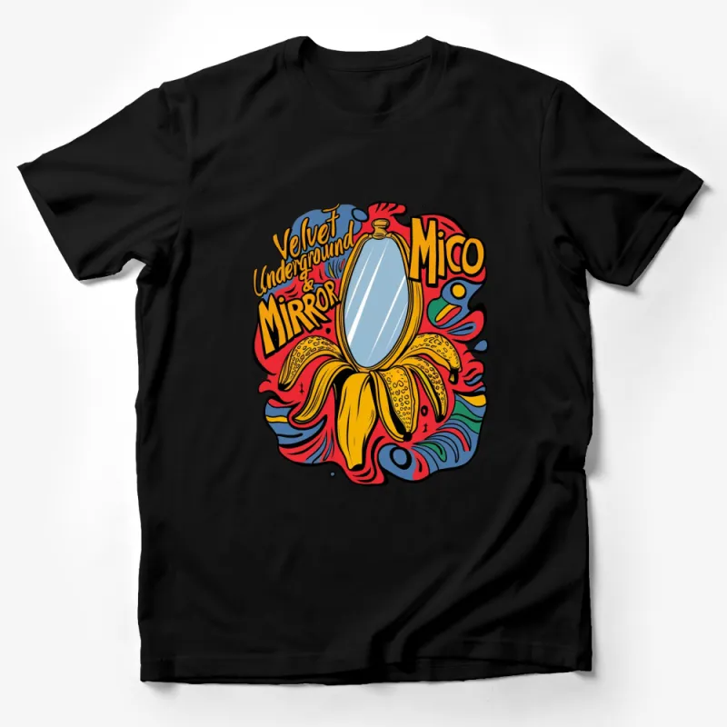 Velvet Underground and Nico Banana T-Shirt, Andy Warhol Inspired Pop Art Design, Colorful Graphic Tee, Unisex Male T-Shirt