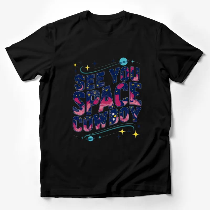 See You Space Cowboy T-Shirt, Retro Anime Inspired Graphic Tee, Unisex Casual Shirt Male T-Shirt