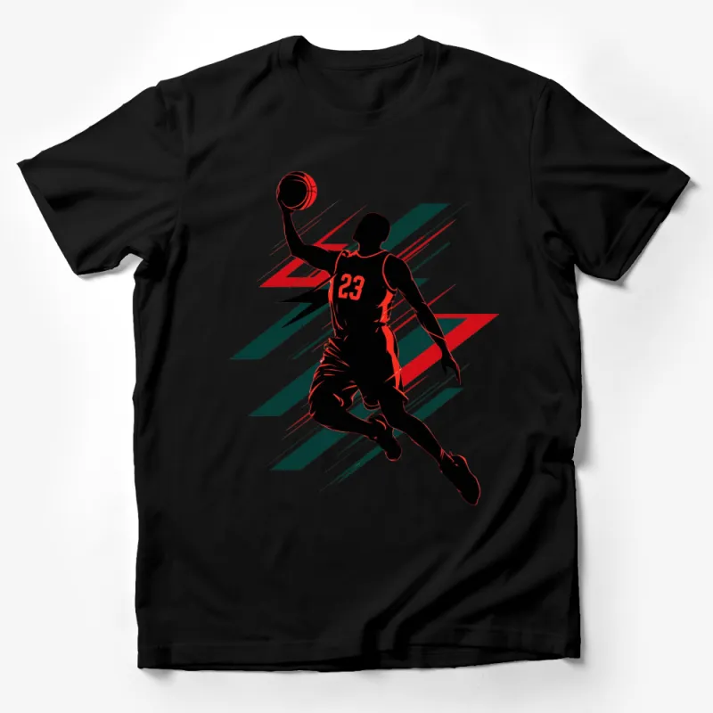 Dynamic Basketball Player Graphic T-Shirt, Stylish Sports Tee, Men's Athletic Shirt, Number 23 Male T-Shirt