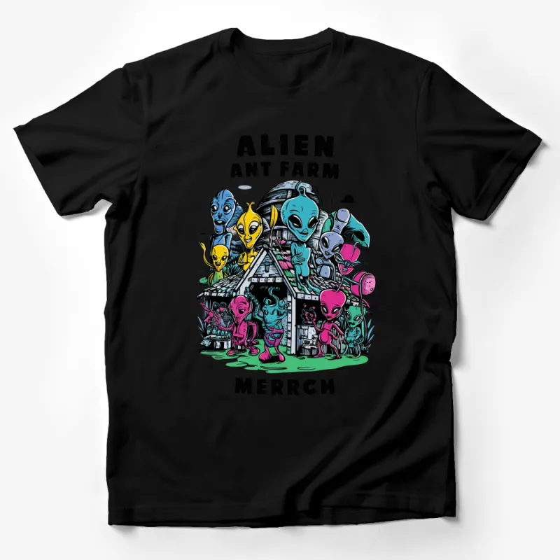 Alien Ant Farm Band T-Shirt, Colorful Extraterrestrial Graphic Tee, Unisex Sci-Fi Merchandise Male T-Shirt