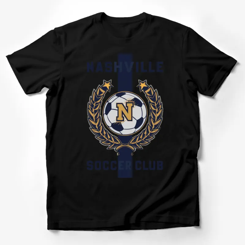 Nashville Soccer Club T-Shirt, Vintage Style Soccer Graphic Tee, Sports Fan Gift Male T-Shirt