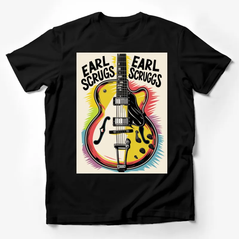 Earl Scruggs Tribute T-Shirt, Classic Banjo Design, Music Legend Graphic Tee, Unisex Male T-Shirt