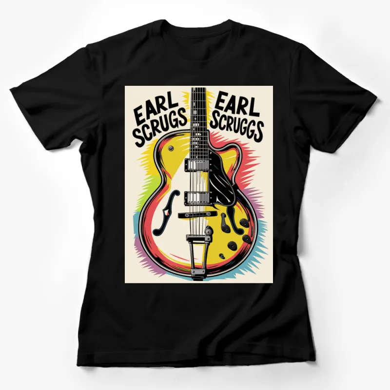 Earl Scruggs Tribute T-Shirt, Classic Banjo Design, Music Legend Graphic Tee, Unisex Female T-Shirt