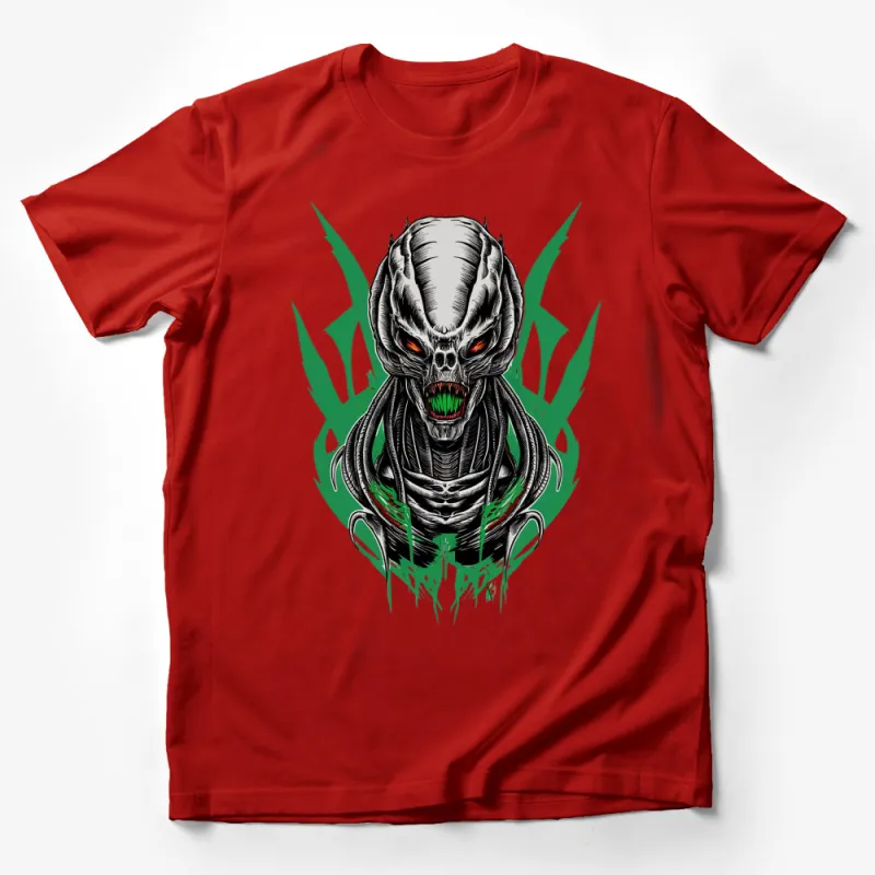 Alien Skull T-Shirt, Sci-Fi Horror Graphic Tee, Unique Extraterrestrial Design, Men's Women's Apparel Male T-Shirt