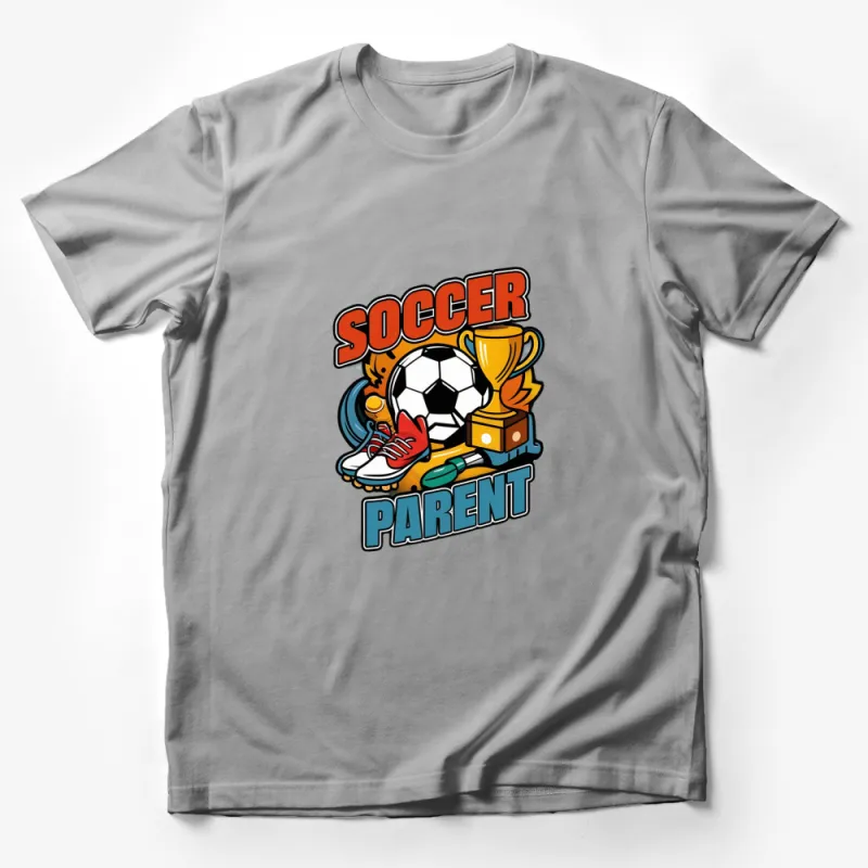 Soccer Parent T-Shirt, Fun Sports Graphic Tee, Kids Soccer Game Day Shirt Male T-Shirt